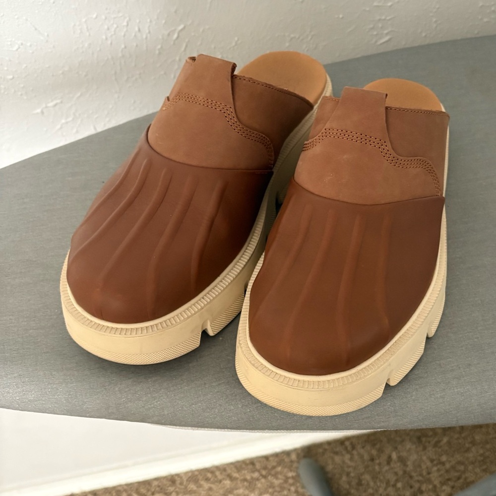 Sorel Brown Slip-On Shoes with Cream Soles